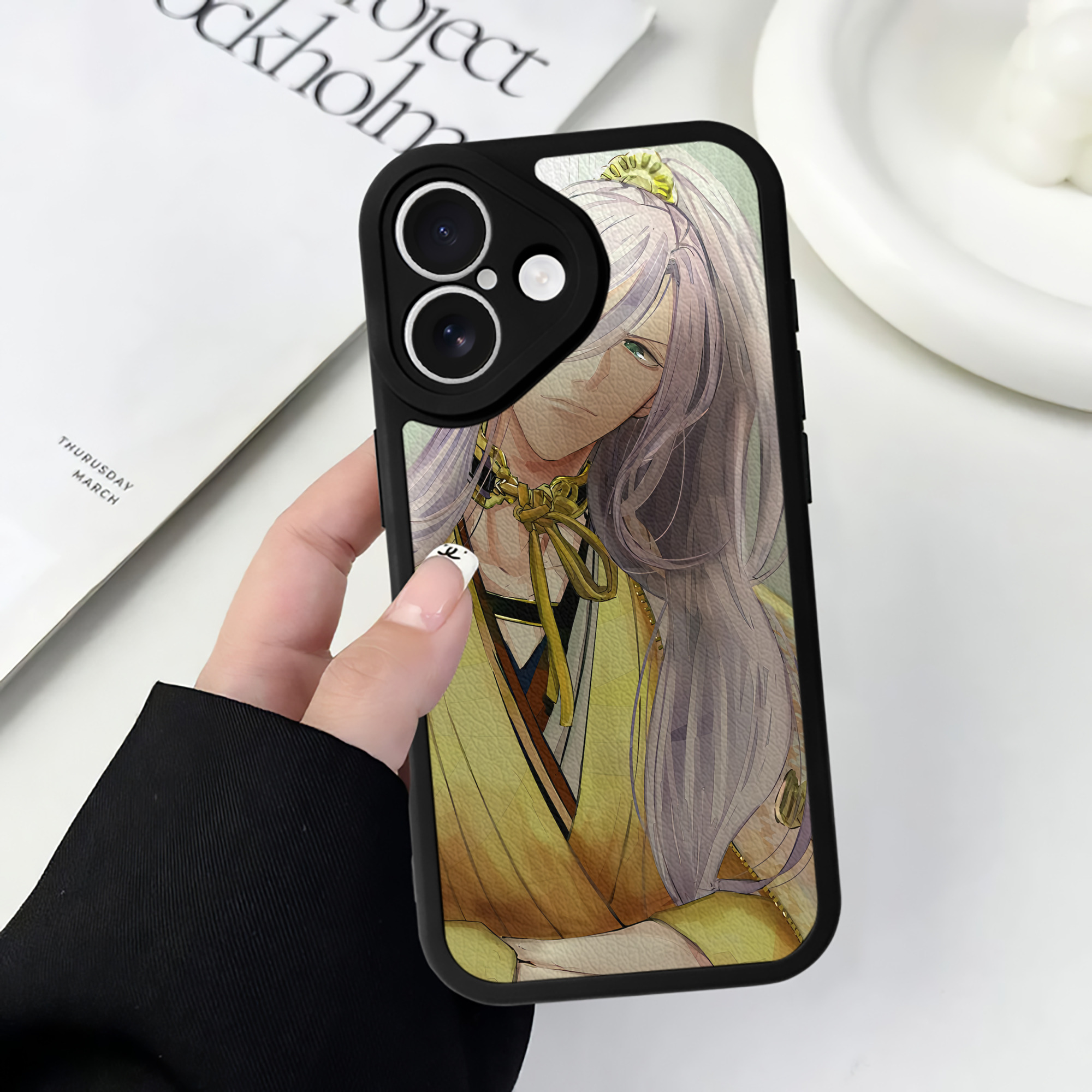 （画像用） 刀剣乱舞 Touken Ranbu 【iPhone 16シリーズ対応】シリコンスマホケース（レザー調） 材質：シリコン